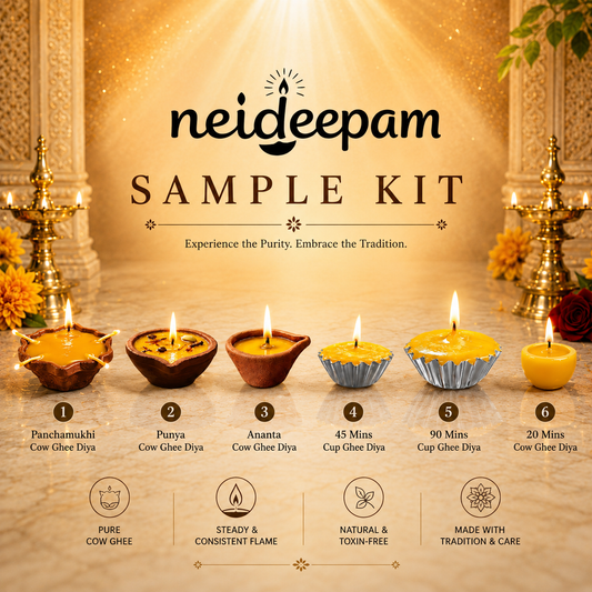 Sample Kit – Complete Collection of Cow Ghee Deepam